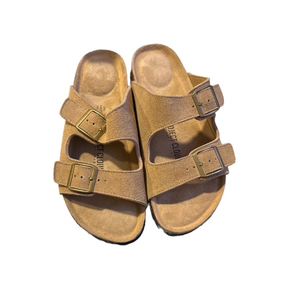 Project Cloud Women's Tan Leather Size 8 Venita Comfort Sandals – NWOT - Picture 1 of 7